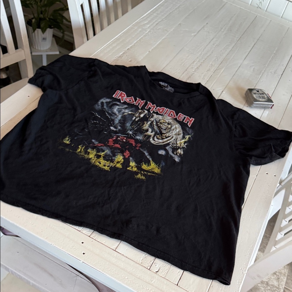 Iron Maiden Black Graphic Concert T-Shirt 2022 XL